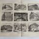 Antique print - Farmhouse and traditional architecture - Original poster from 1909