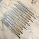 Series of 12 old knives, silver metal