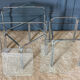 Three nesting tables 1970 Chromed metal and glass top