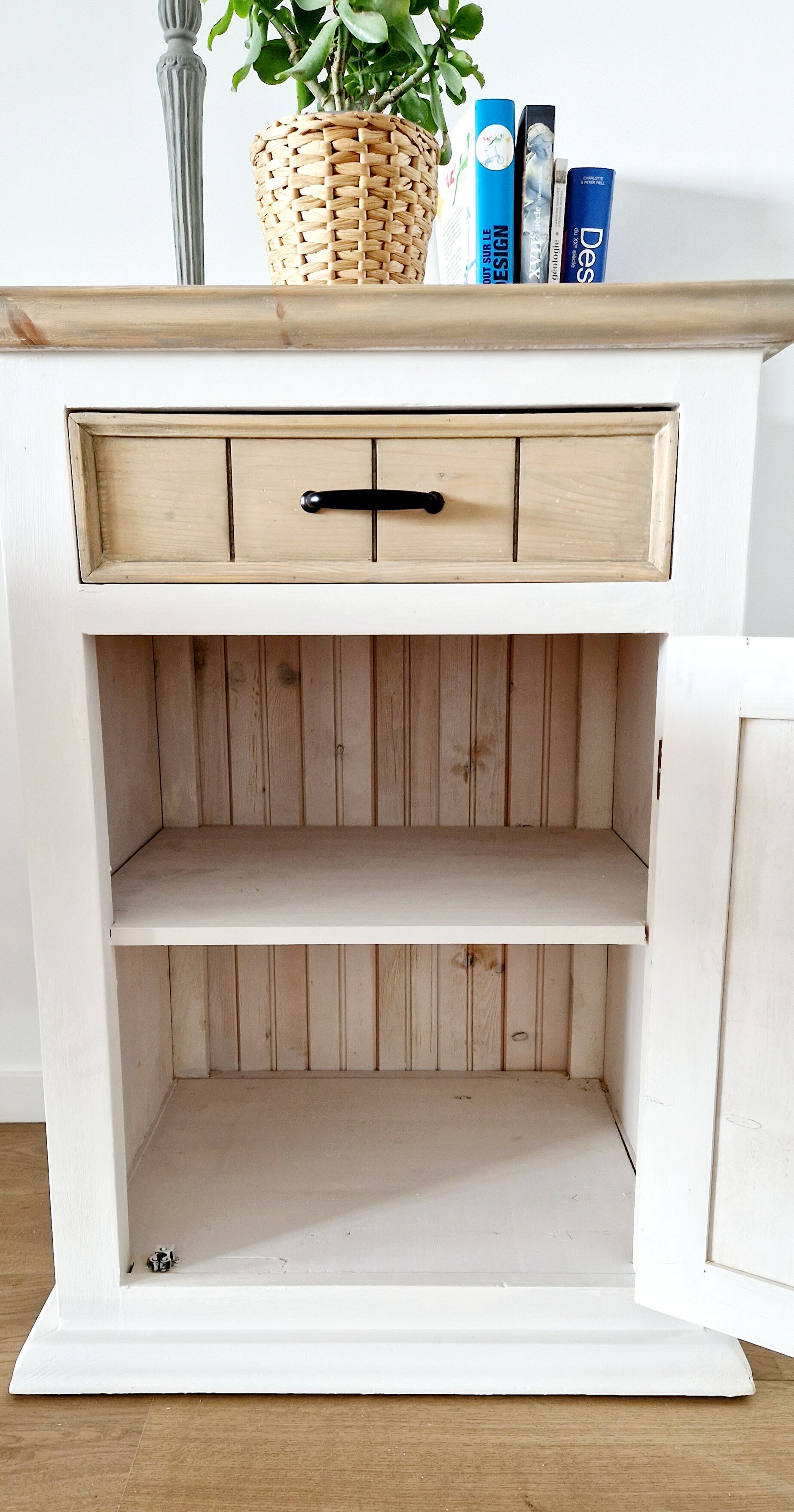 Bahut jam maker solid pine white