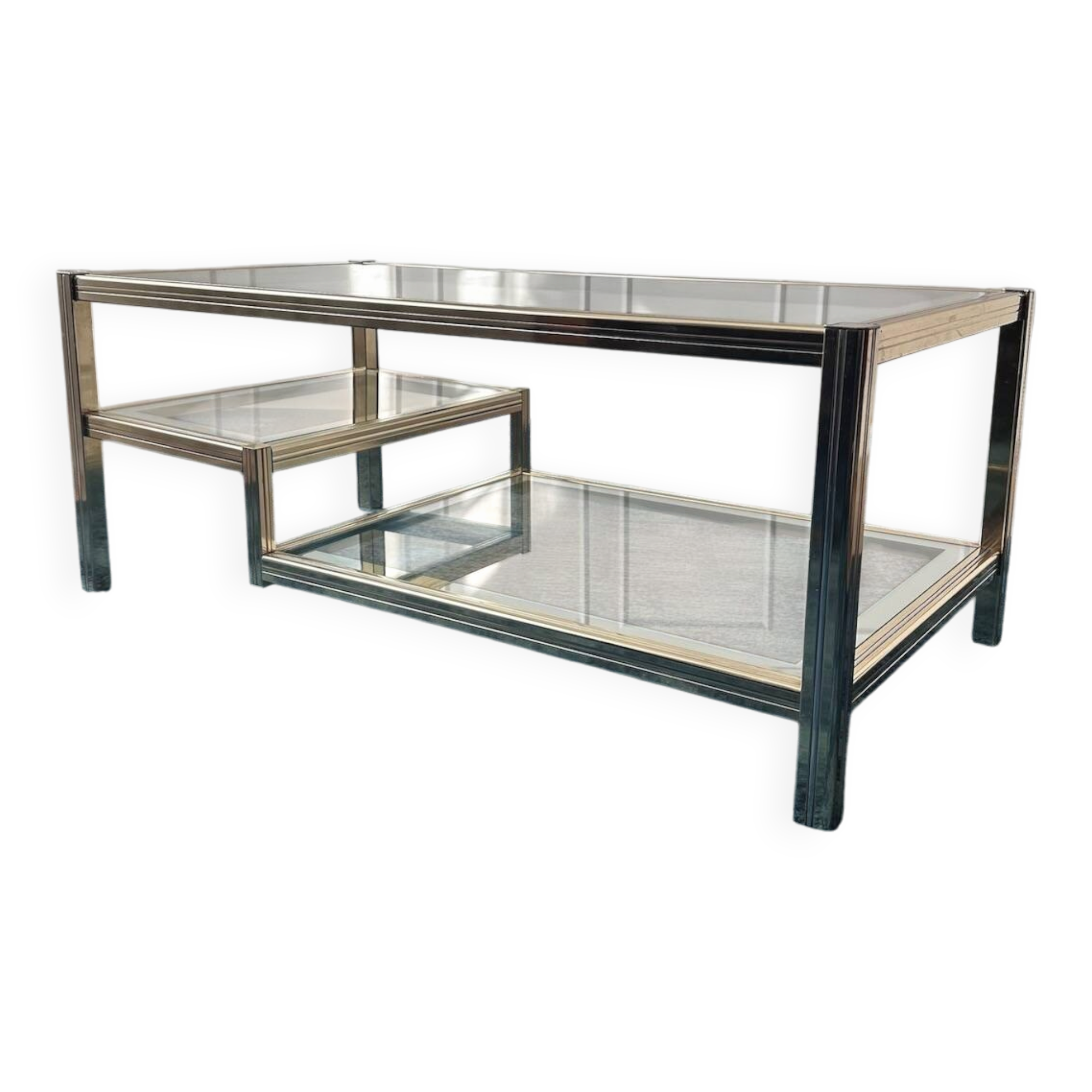 Vintage gold and silver coffee table