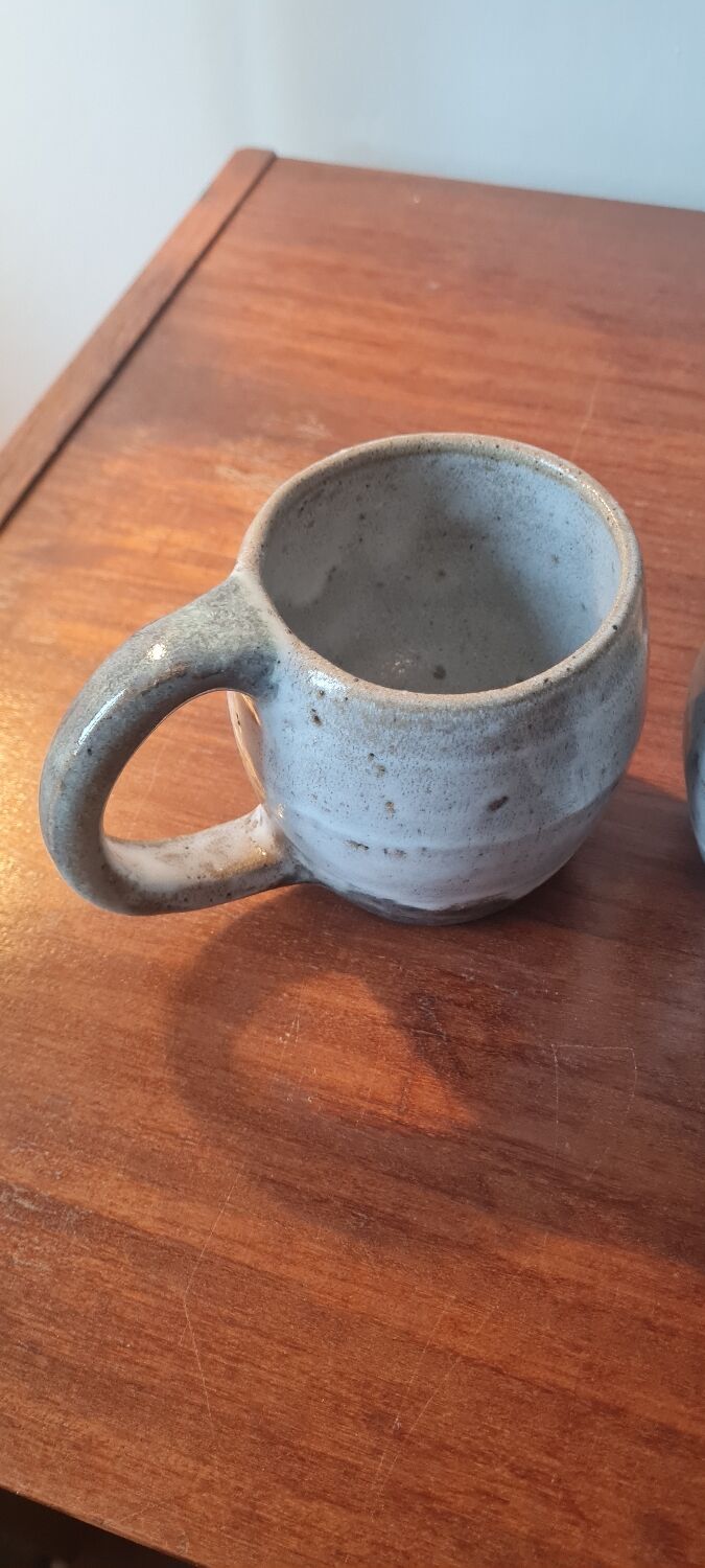 Glazed stoneware mugs