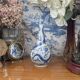 Blue hue piriform vase with dragon decor, vietnamese porcelain