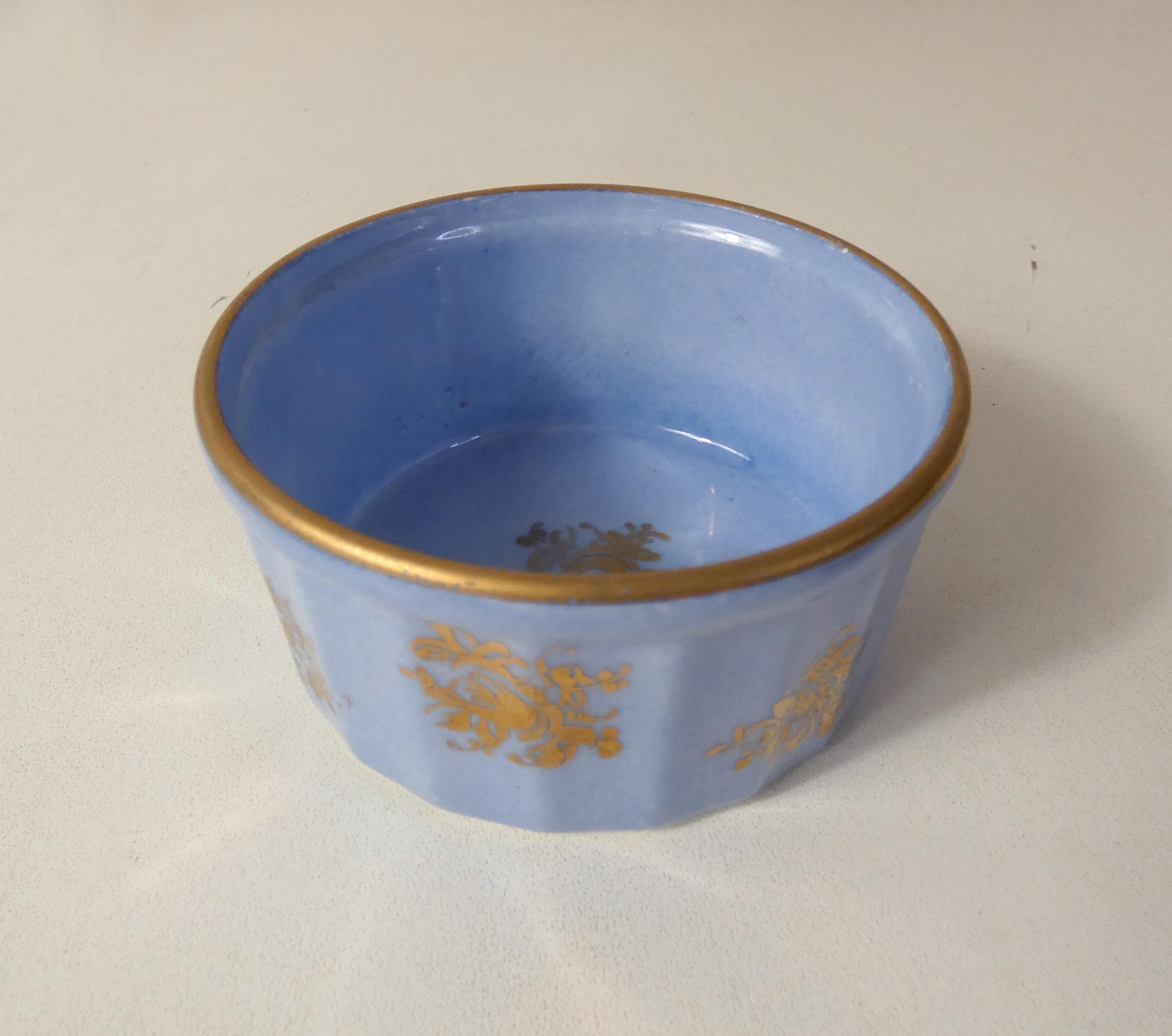 Head to head service porcelain limoges blue and gold