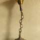 1950 six-armed brass cage chandelier