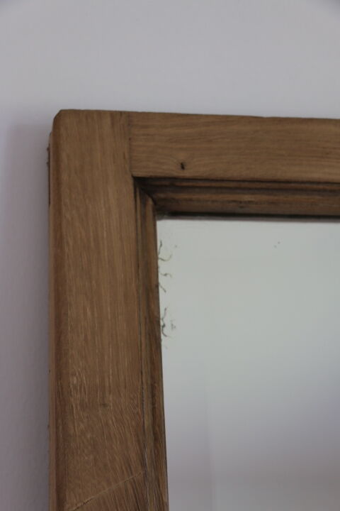 Miroir bois brut biseauté