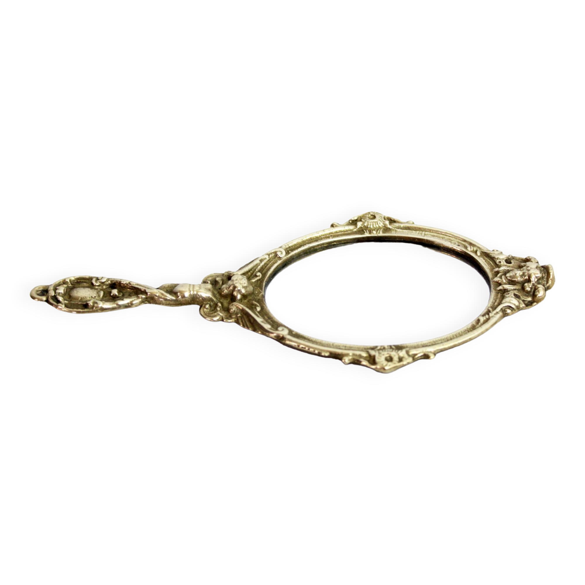 Brass hand mirror 1950