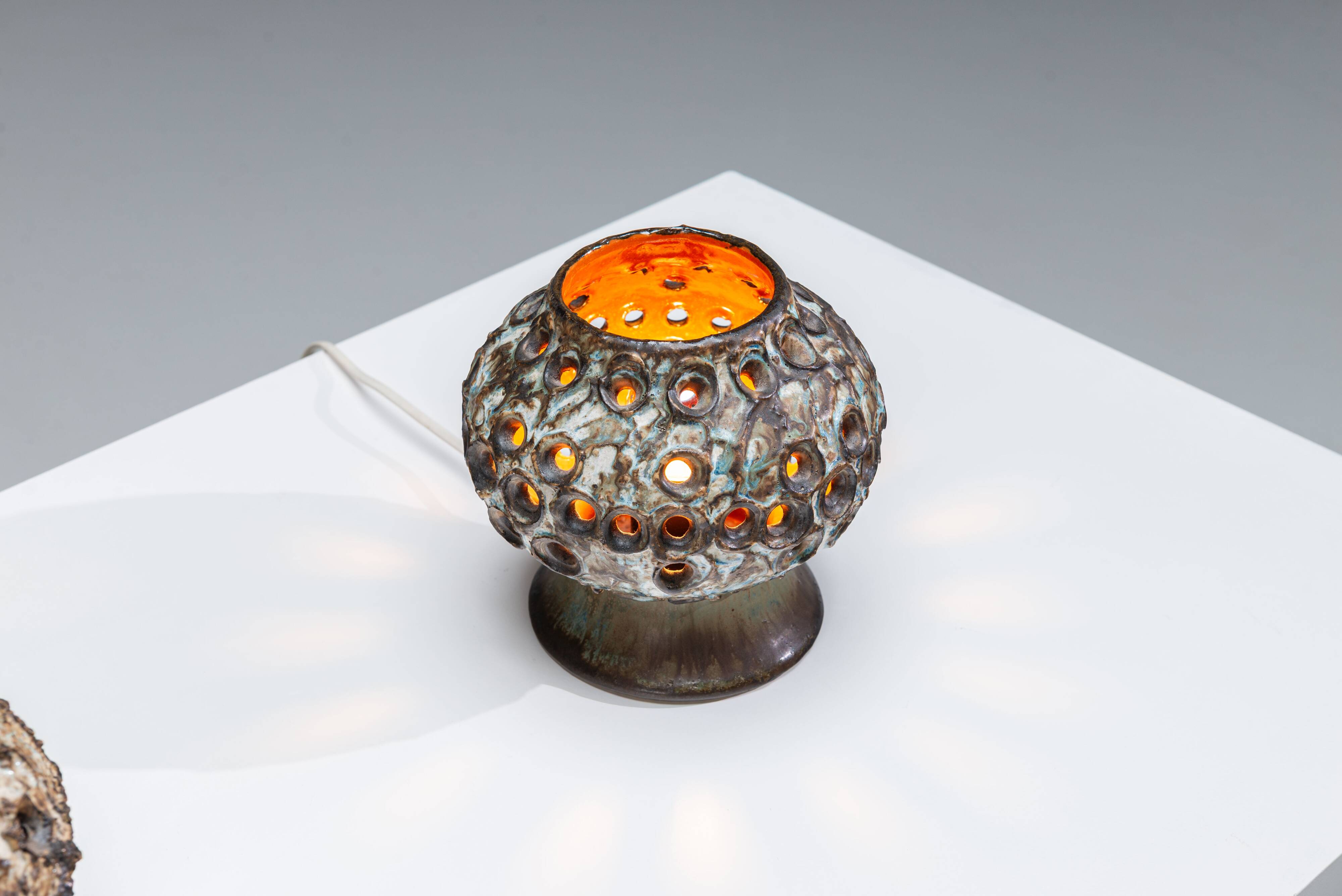 Pair of ceramic table lamps by Bruno Karlsson for EGO Stengods Atelje