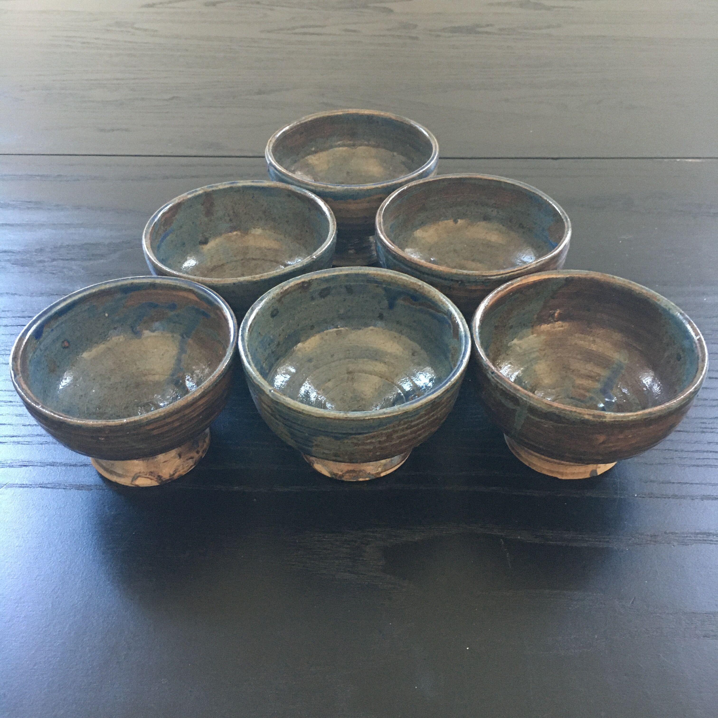 Set of 6 bowls in stoneware