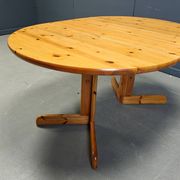 Rainer Daumiller style pine wood dining table, 1970s