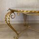 Golden coffee table and mirror 1960