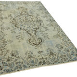 Handwoven turkish 1980s 167 cm x 262 cm blue rug