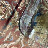 Glass coffee table and Corinthian columns