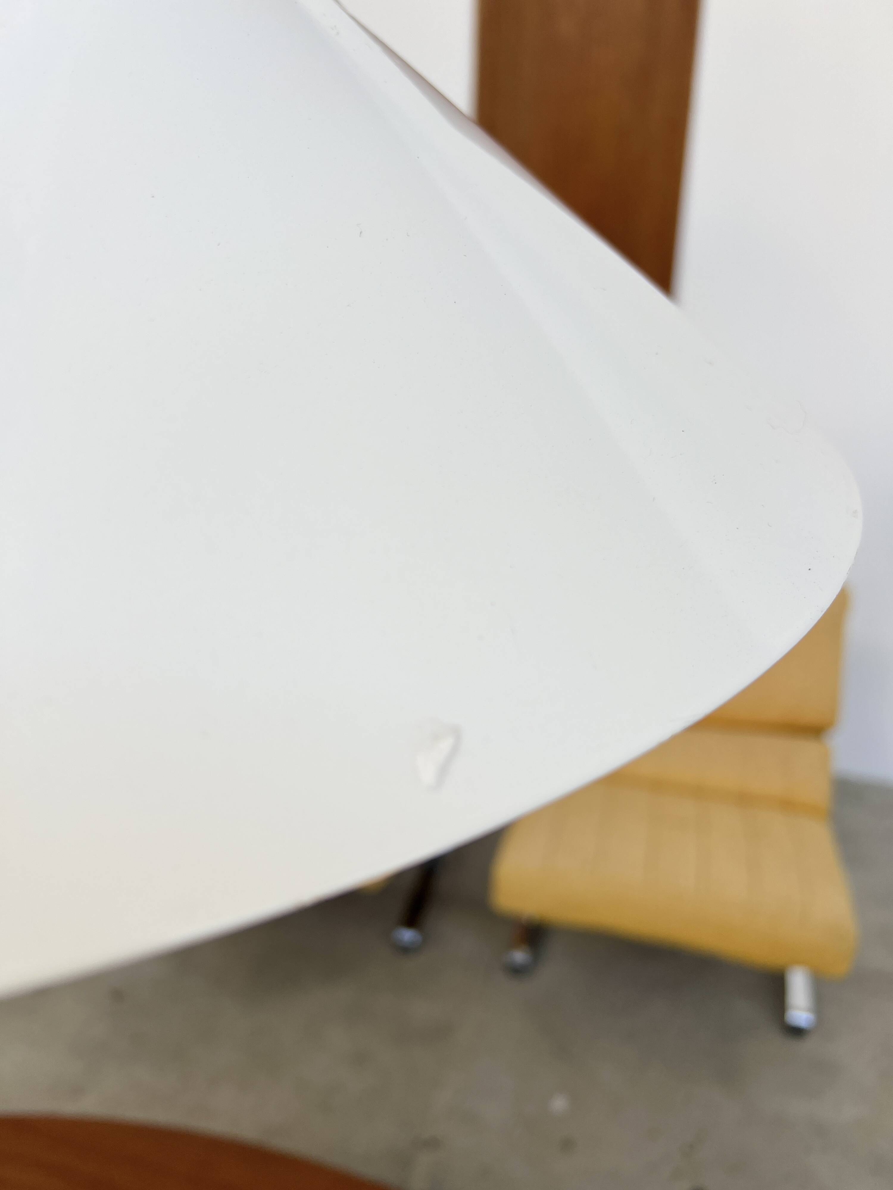 Lita 6047 White Pendant Light – Ø50 – 80s French Industrial Design