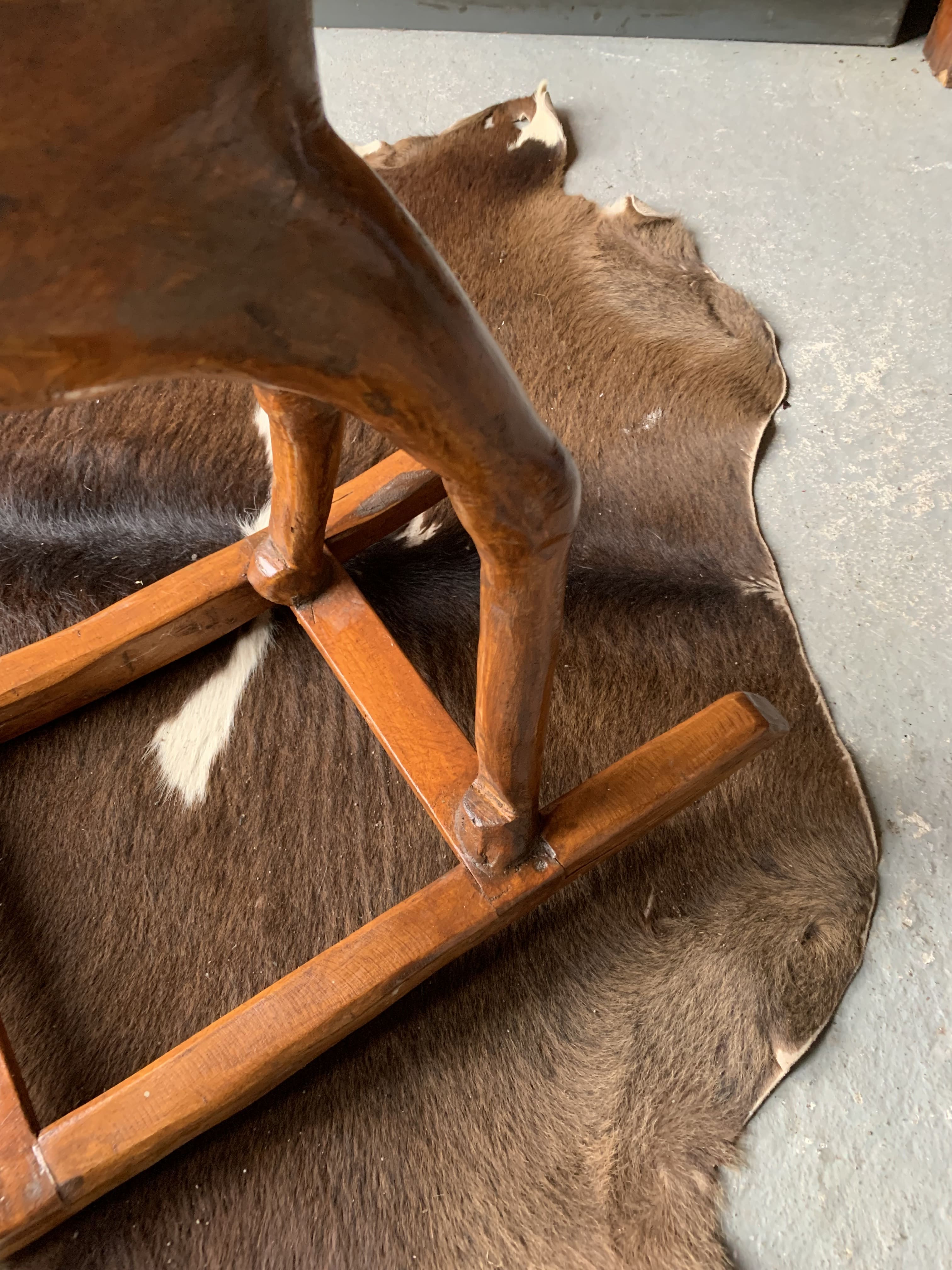 Wooden rocking horse
