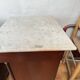 Pair of Napoleon III bedside tables in mahogany and marble