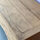 Vintage kneading trough renovated in solid raw oak wood