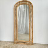 Rattan foot mirror with braces H:2m