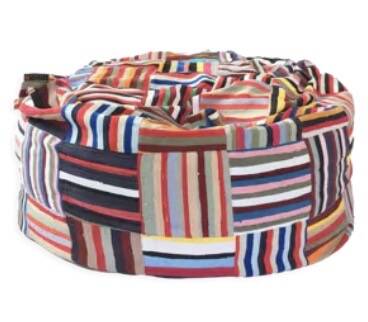 Multicolored jumbo boribori pouf