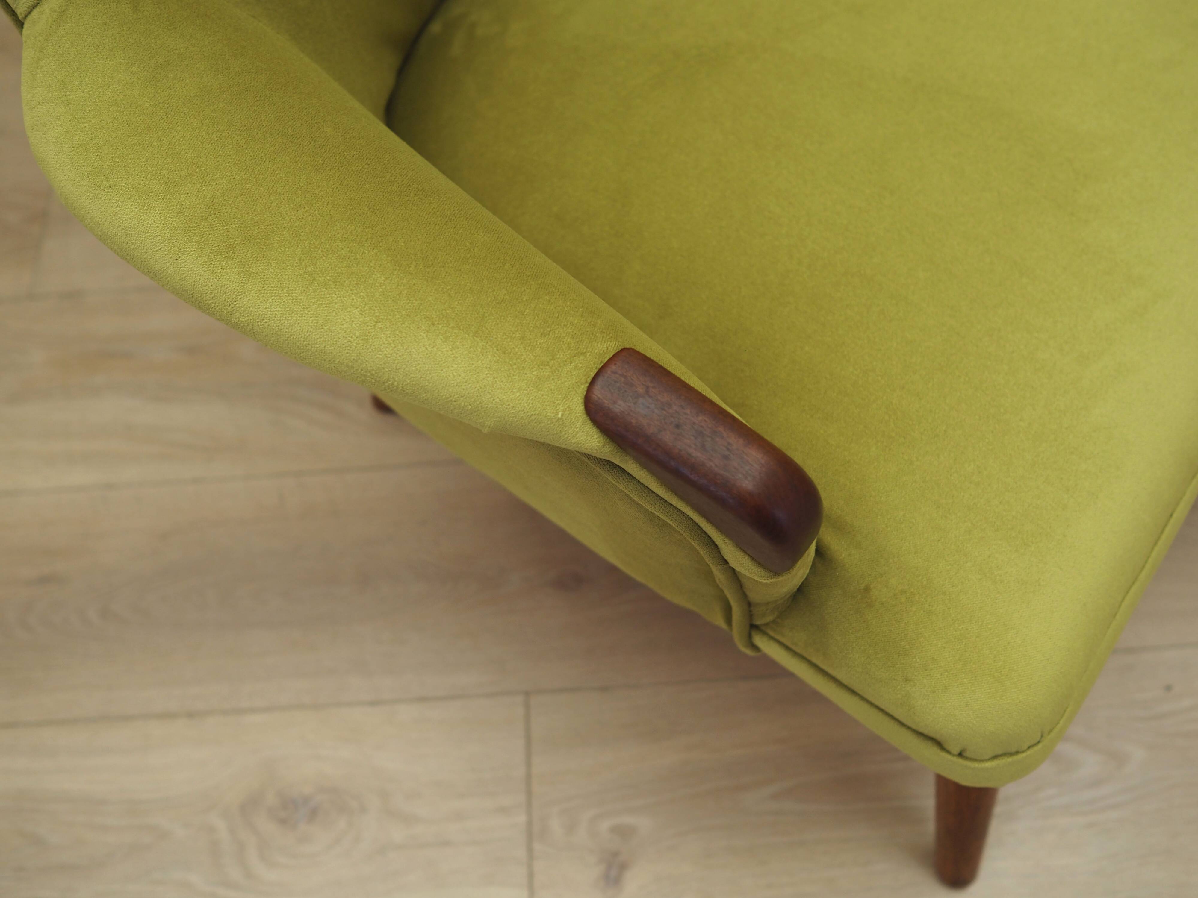 Green armchair, Danish design, 1970s, production: Denmark