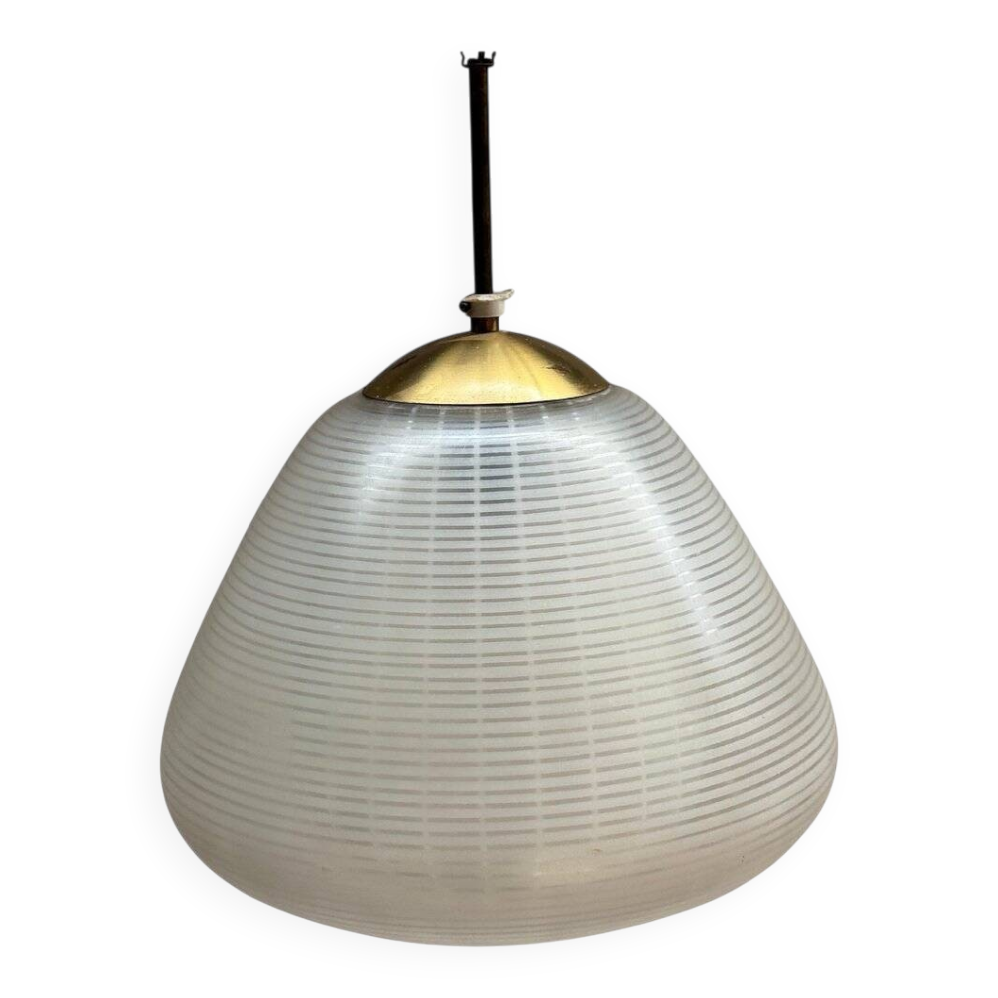 Suspension en verre du milieu du siècle attribuée à Wilhelm Wagenfeld, Munich, Allemagne, années 1950