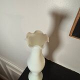 White opaline soliflore vase