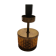 Swedish table lamp foot, made of wood, amber bubble glass and brass