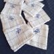 Set of 8 napkins, in white cotton, MONOGRAM DP.
