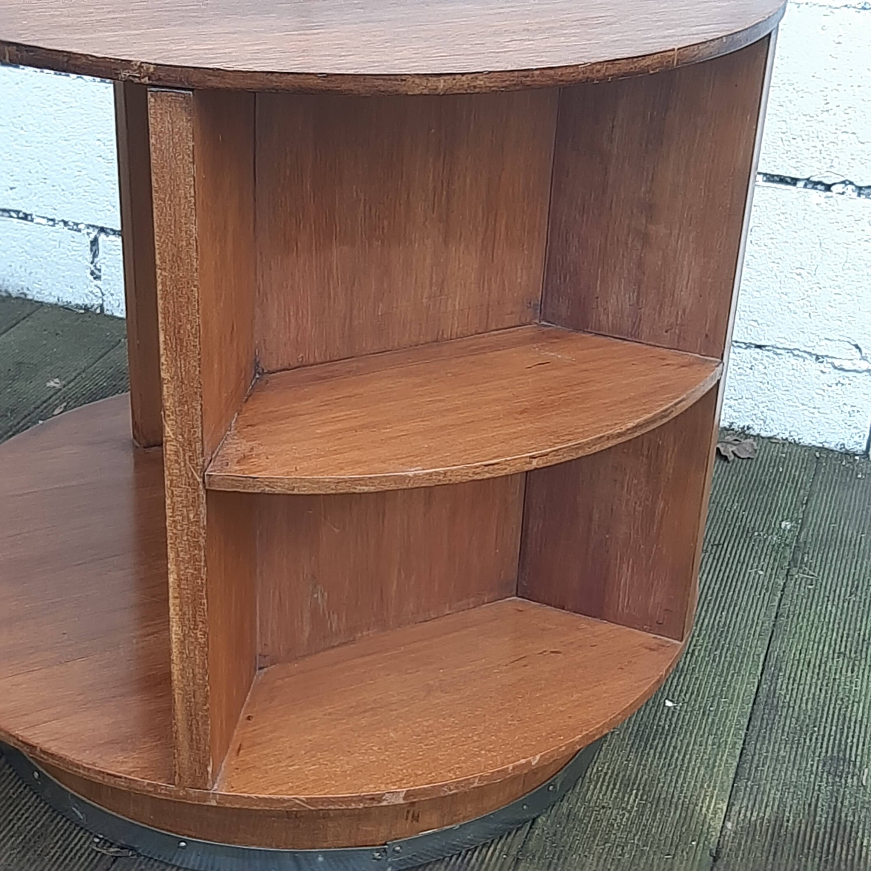 Modernist art deco bookcase pedestal