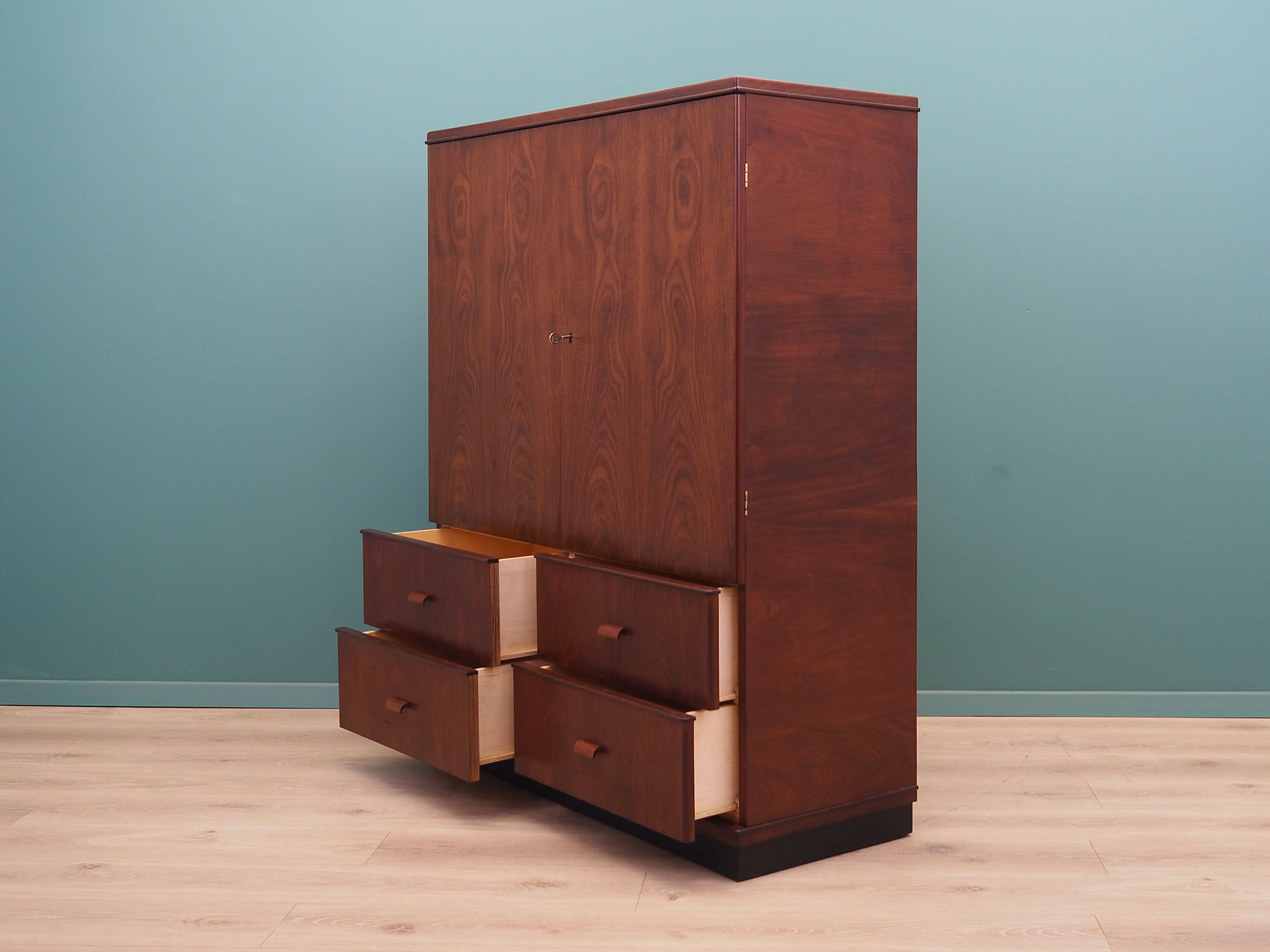 Mahogany wardrobe, Danish design, 1970s, production: Denmark