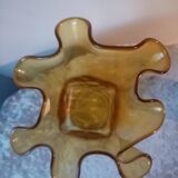 Old vintage mouth-blown glass vase, Scandinavian style, 60s