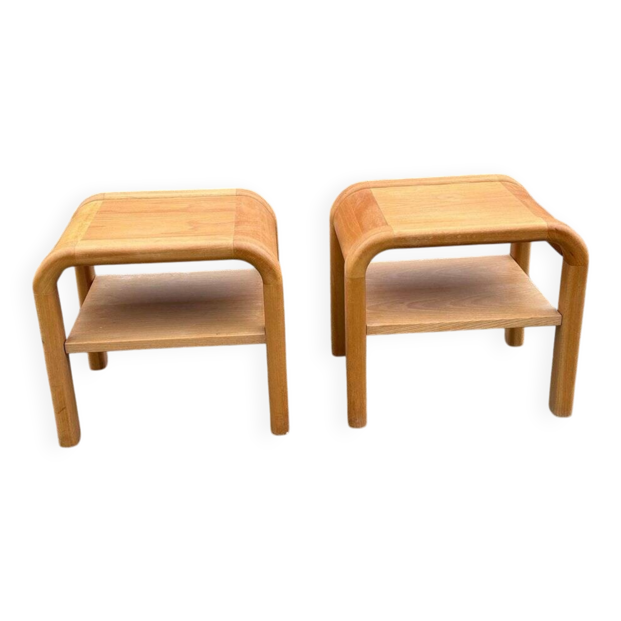 Mid-century Danish Brutalist bedside tables by Villy Nørgaard, 1984, set of 2