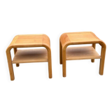 Mid-century Danish Brutalist bedside tables by Villy Nørgaard, 1984, set of 2