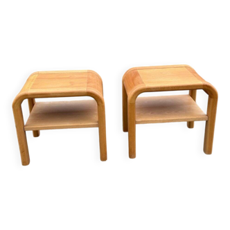 Mid-century Danish Brutalist bedside tables by Villy Nørgaard, 1984, set of 2