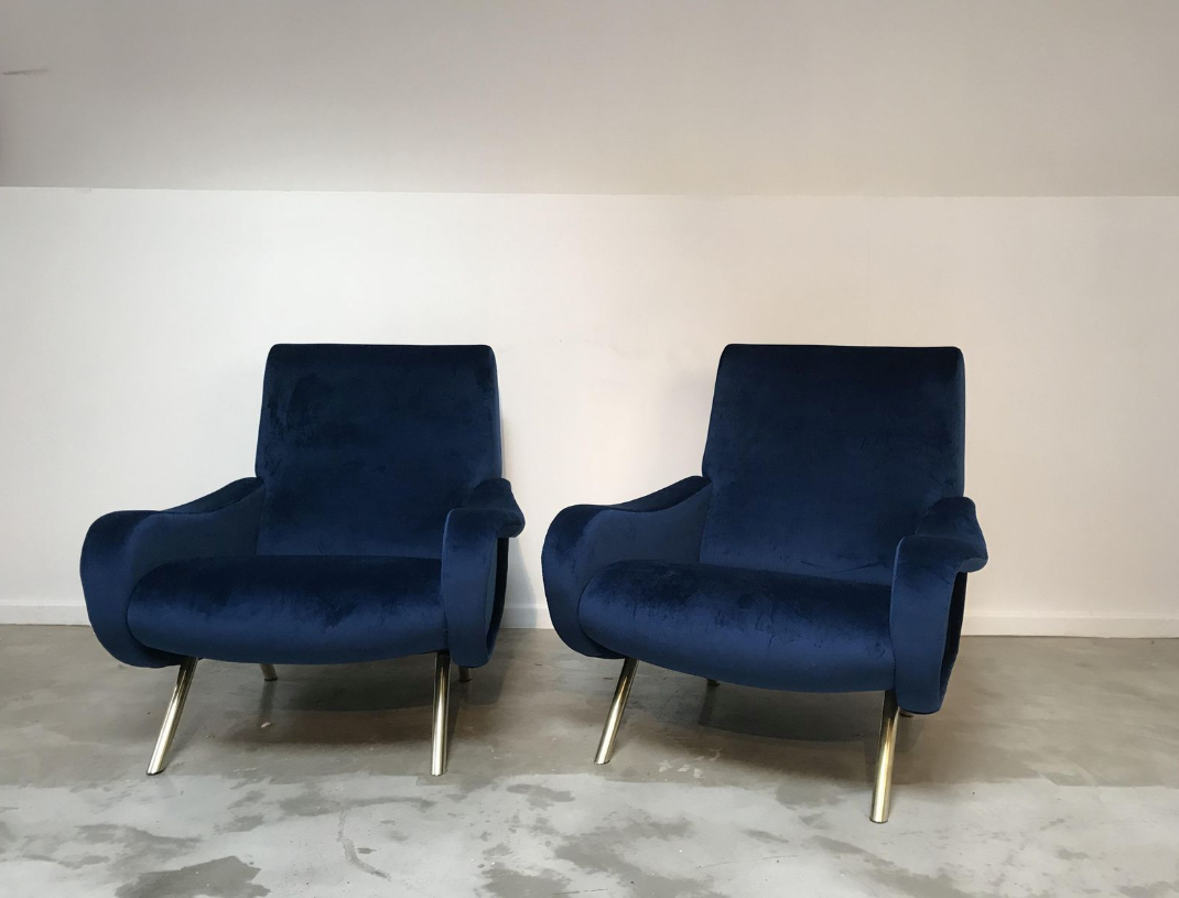 Pair of armchairs "Lady", Marco Zanuso