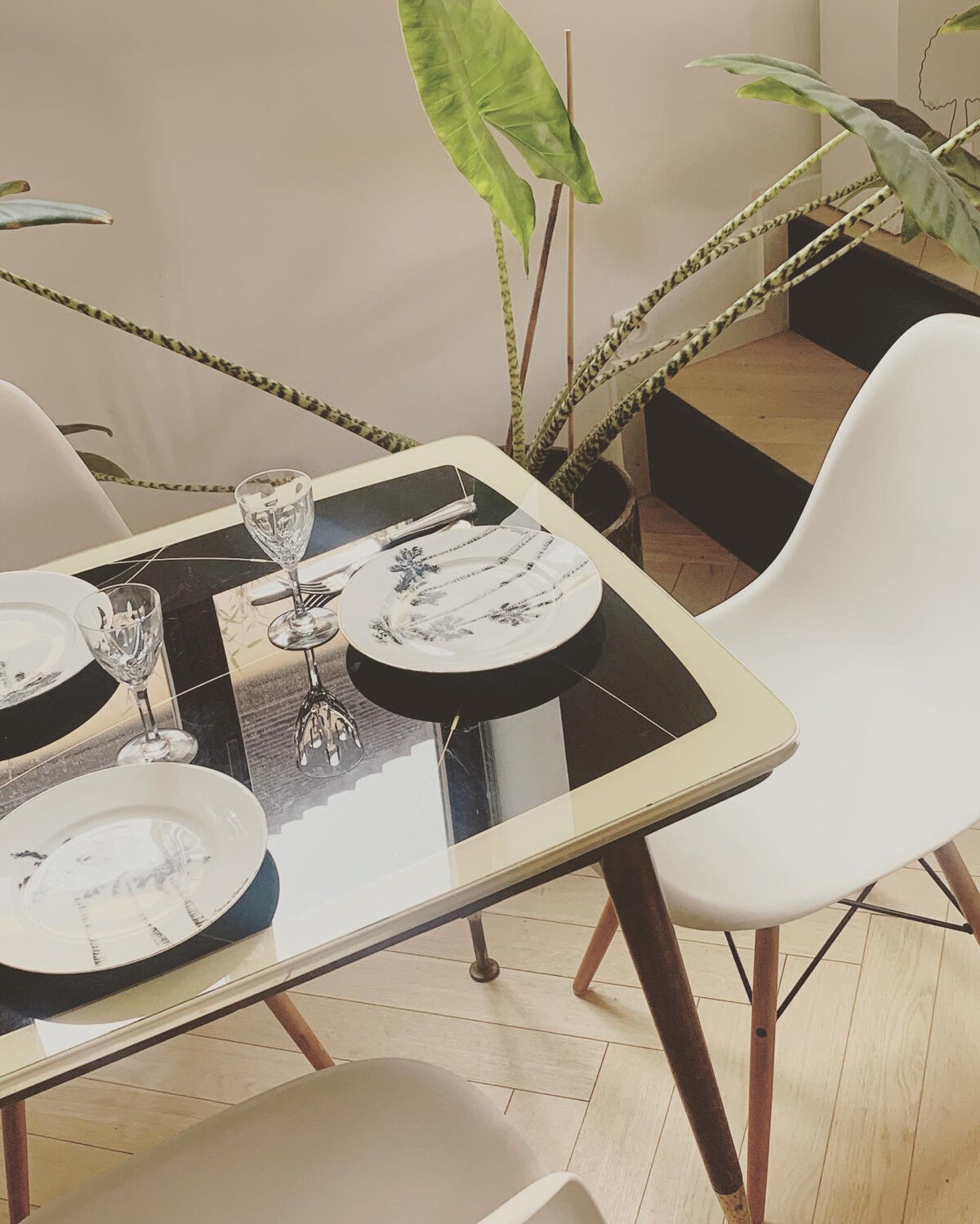 Hand-cranked coffee table