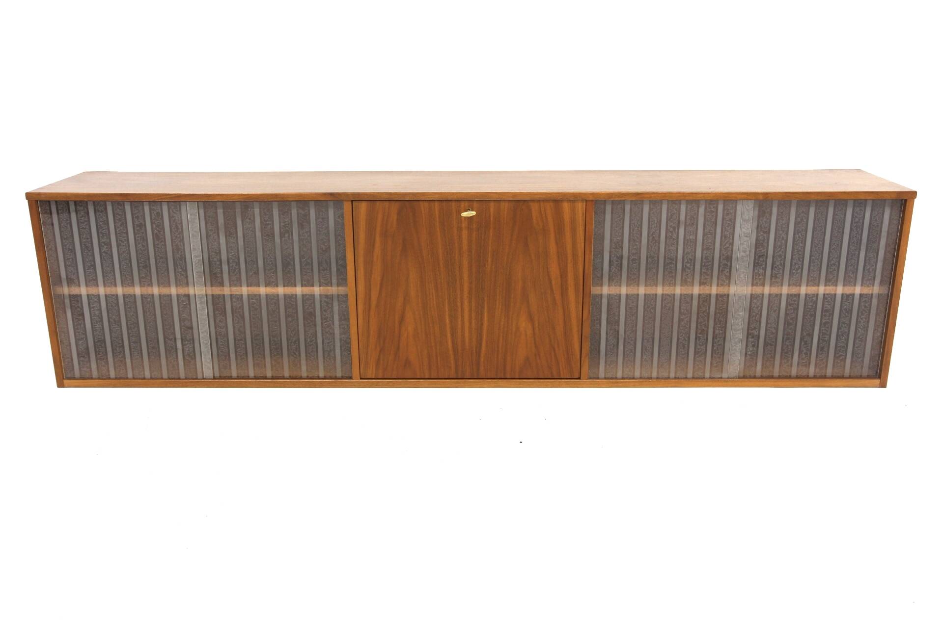 Console murale scandinave en noyer, Suède, 1960