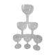 Set of 6 crystal wine glasses engraved 30s-40s