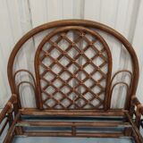 Rattan bamboo bed for one person