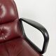 Charles Pollock Executive Armchair for Knoll Vintage Bordeaux Leather 1970