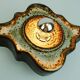 4 mid century ceramic wall lamps 1960s 1970s lava drip glaze pop art beige brown