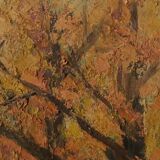Oil painting, undergrowth landscape