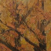 Oil painting, undergrowth landscape