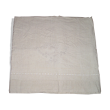 Drap ancien en lin ou métis à 2 rangées de jours avec retours