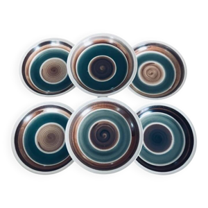 Lot de 12 Assiettes estampillées