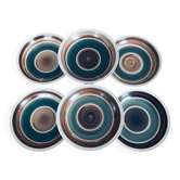 Set of 12 stamped Gien plates