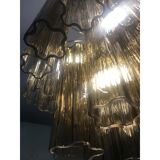 Murano style glass chandelier in Fume'Color, set of 2 or a pair of chandeliers