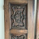 Pair of carved solid oak doors (old cabinet doors)