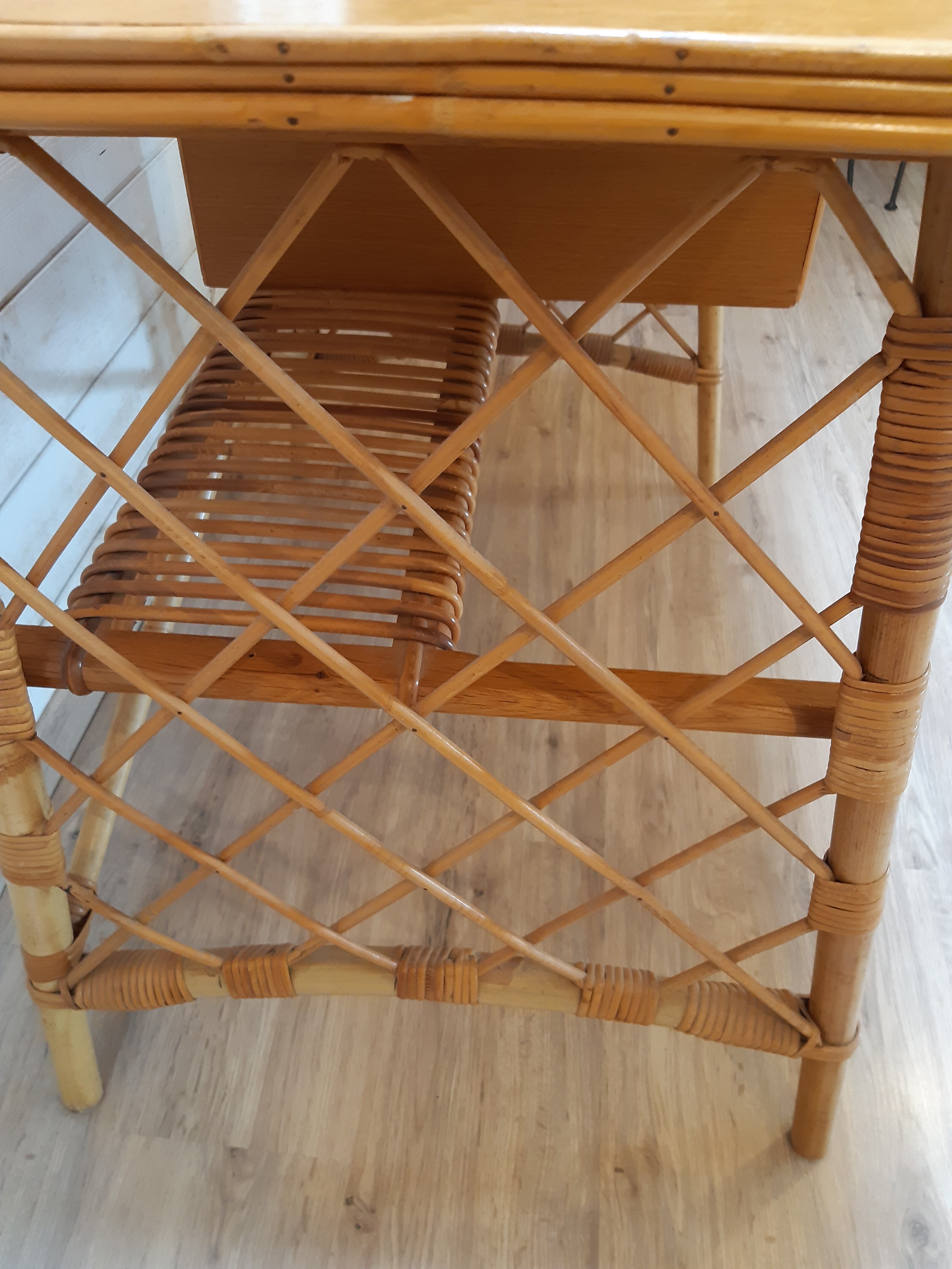 Rattan office by Louis Sognot