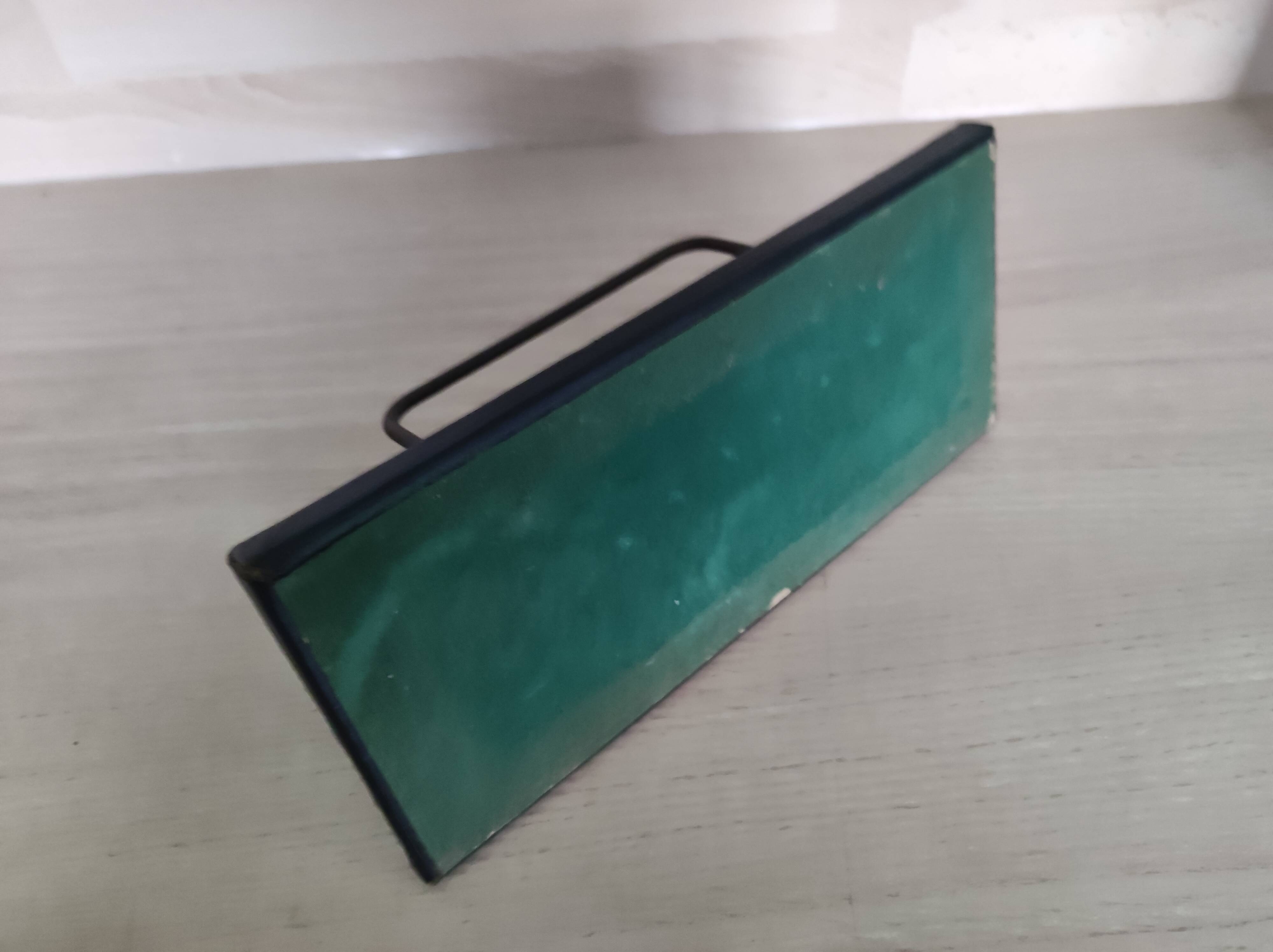 Vintage stitched leather mail holder
